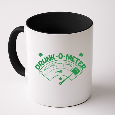 Drunk O Meter Sober Boozed Drunk Smashed Irish Clover Shamrocks Mug