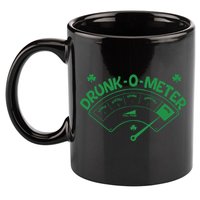 Drunk O Meter Sober Boozed Drunk Smashed Irish Clover Shamrocks 11oz C Handle Ceramic Mug