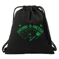Drunk O Meter Sober Boozed Drunk Smashed Irish Clover Shamrocks Drawstring Bag