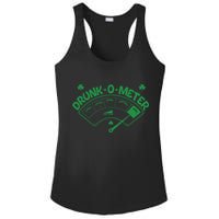 Drunk O Meter Sober Boozed Drunk Smashed Irish Clover Shamrocks Ladies PosiCharge Competitor Racerback Tank