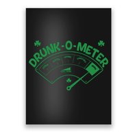 Drunk O Meter Sober Boozed Drunk Smashed Irish Clover Shamrocks Poster