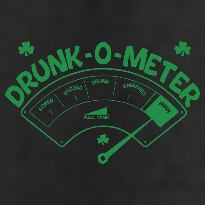 Drunk O Meter Sober Boozed Drunk Smashed Irish Clover Shamrocks 25L Jumbo Tote