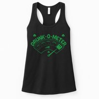 Drunk O Meter Sober Boozed Drunk Smashed Irish Clover Shamrocks Womens Tank Top