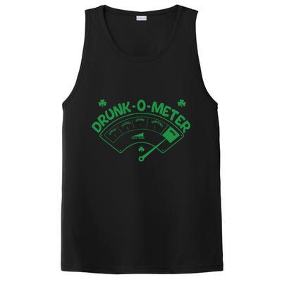 Drunk O Meter Sober Boozed Drunk Smashed Irish Clover Shamrocks PosiCharge Competitor Tank