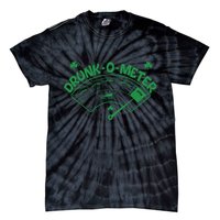 Drunk O Meter Sober Boozed Drunk Smashed Irish Clover Shamrocks Tie-Dye T-Shirt
