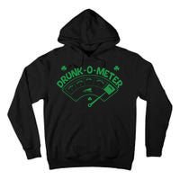 Drunk O Meter Sober Boozed Drunk Smashed Irish Clover Shamrocks Tall Hoodie