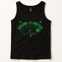 Drunk O Meter Sober Boozed Drunk Smashed Irish Clover Shamrocks Tank Top