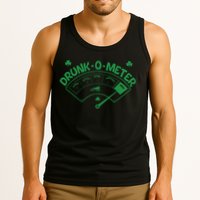 Drunk O Meter Sober Boozed Drunk Smashed Irish Clover Shamrocks Tank Top