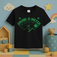 Drunk O Meter Sober Boozed Drunk Smashed Irish Clover Shamrocks Toddler T-Shirt