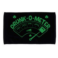 Drunk O Meter Sober Boozed Drunk Smashed Irish Clover Shamrocks Microfiber Hand Towel