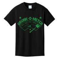 Drunk O Meter Sober Boozed Drunk Smashed Irish Clover Shamrocks Kids T-Shirt