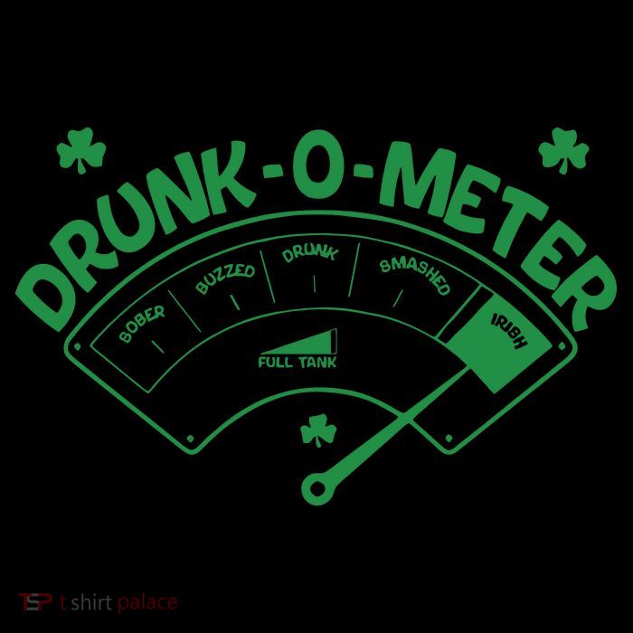 Drunk O Meter Sober Boozed Drunk Smashed Irish Clover Shamrocks Zip Tote Bag