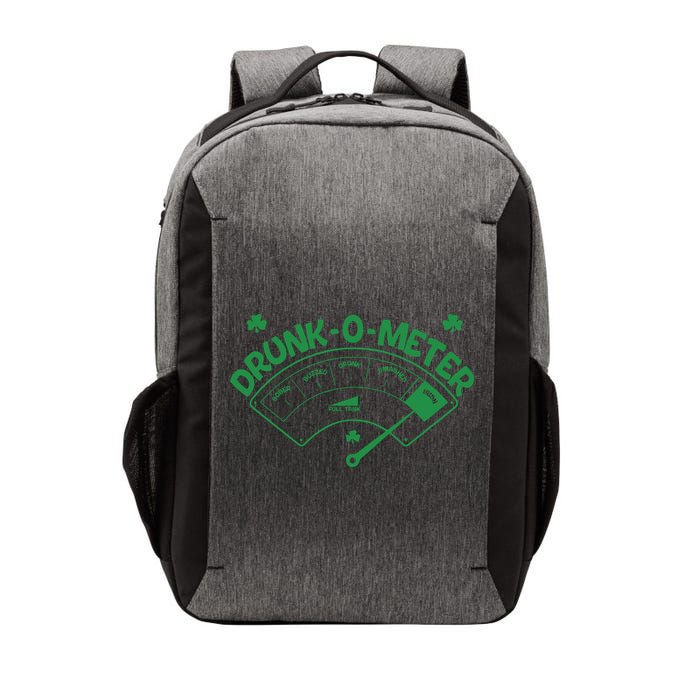 Drunk O Meter Sober Boozed Drunk Smashed Irish Clover Shamrocks Vector Backpack