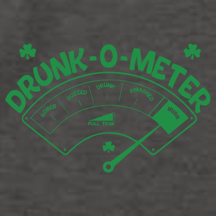 Drunk O Meter Sober Boozed Drunk Smashed Irish Clover Shamrocks Vector Backpack