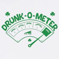 Drunk O Meter Sober Boozed Drunk Smashed Irish Clover Shamrocks Garment-Dyed Sweatshirt