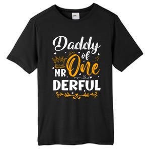 Daddy Of Mr One Derful 1st Birthday Party First Onederful Tall Fusion ChromaSoft Performance T-Shirt