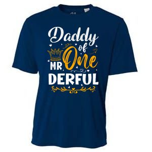 Daddy Of Mr One Derful 1st Birthday Party First Onederful Cooling Performance Crew T-Shirt