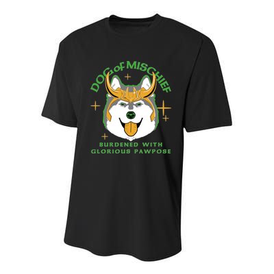 Dog Of Mischief Youth Performance Sprint T-Shirt