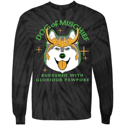 Dog Of Mischief Tie-Dye Long Sleeve Shirt