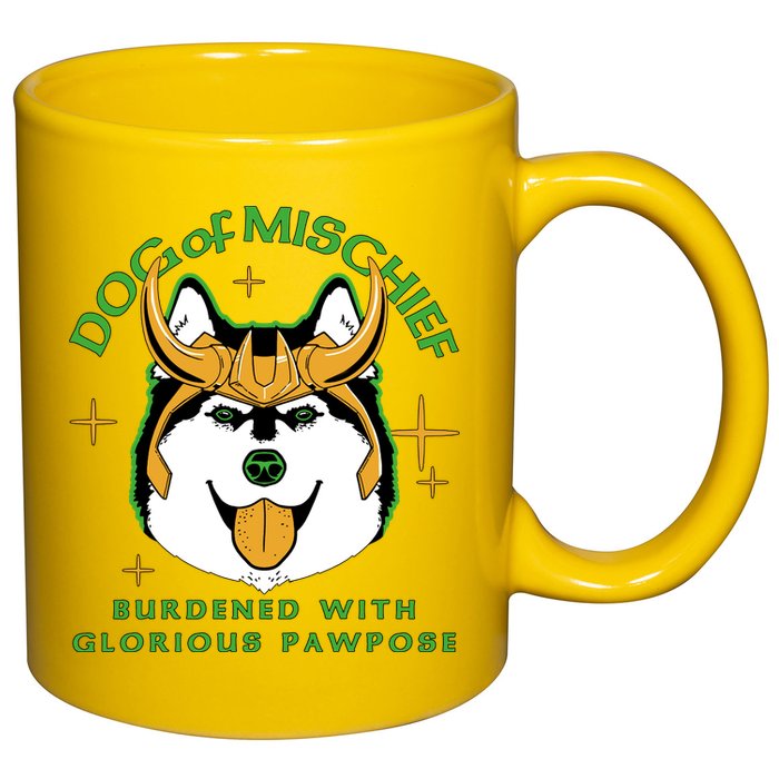 Dog Of Mischief 11oz C Handle Ceramic Mug