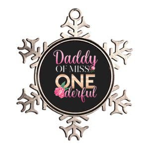 Daddy Of Miss Onederful 1st Birthday Matching Family Metallic Star Ornament