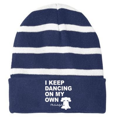 Dancing On My Own Philadelphia Baseball Striped Beanie with Solid Band