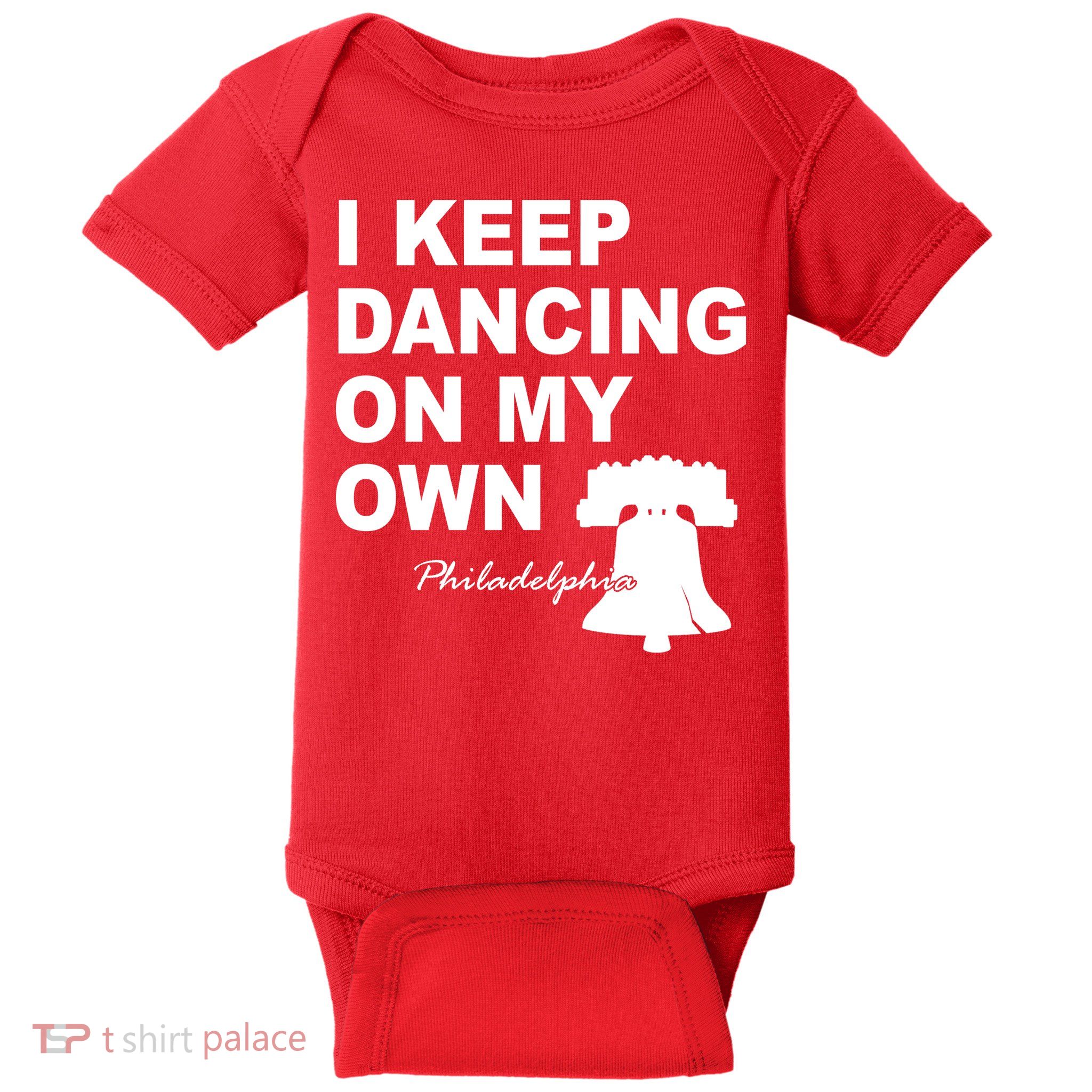 Dancing On My Own Philadelphia Baseball Baby Bodysuit