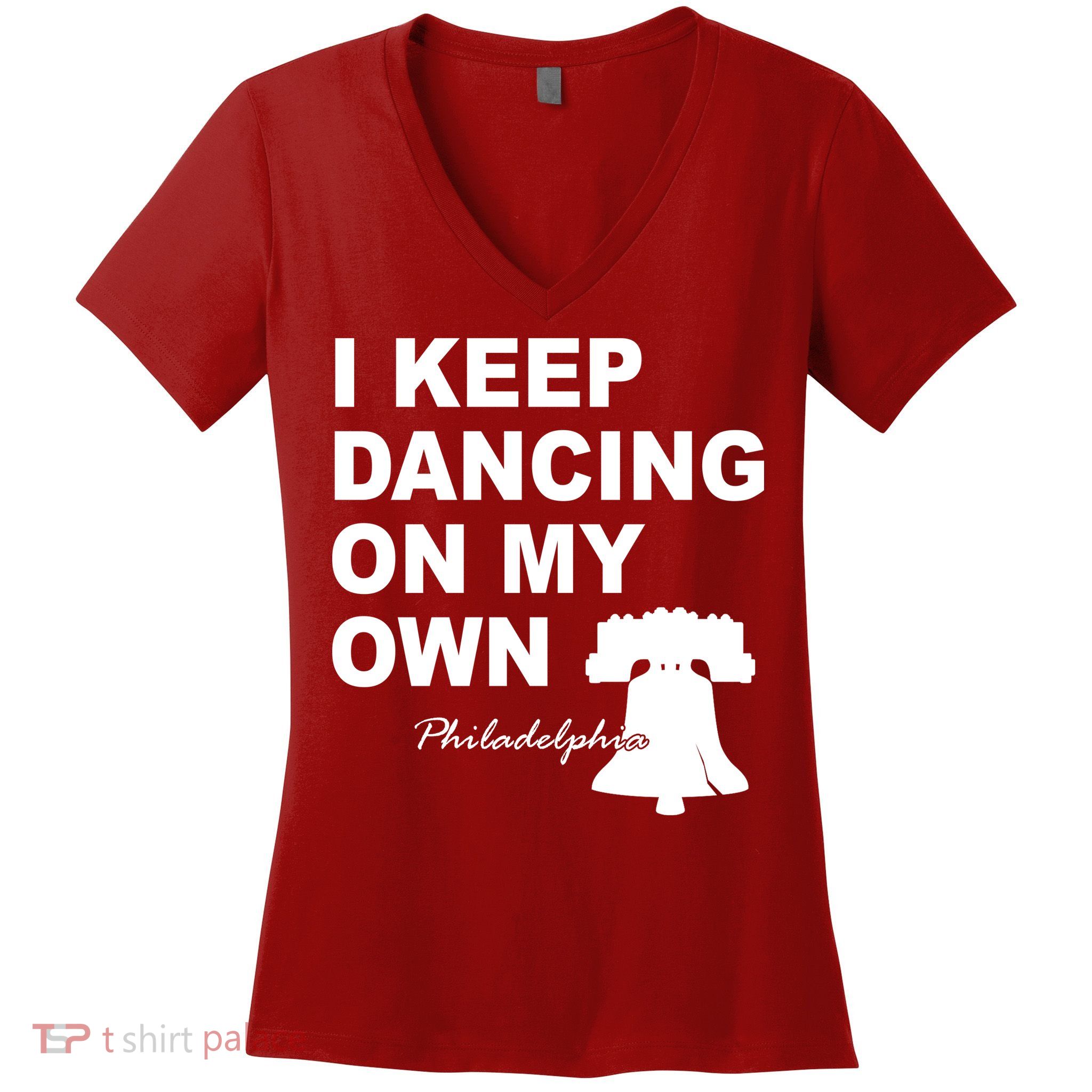 Dancing On My Own Philadelphia Baseball Women's V-Neck T-Shirt