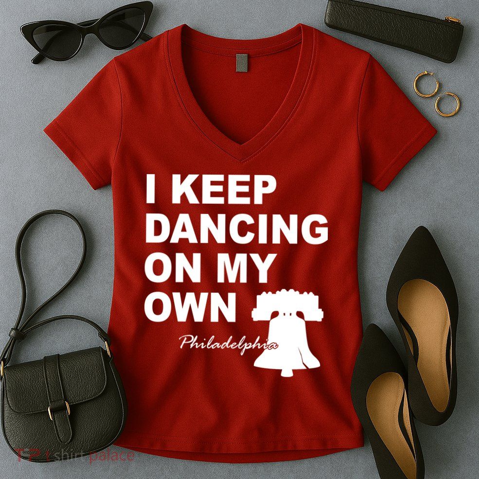 Dancing On My Own Philadelphia Baseball Women's V-Neck T-Shirt