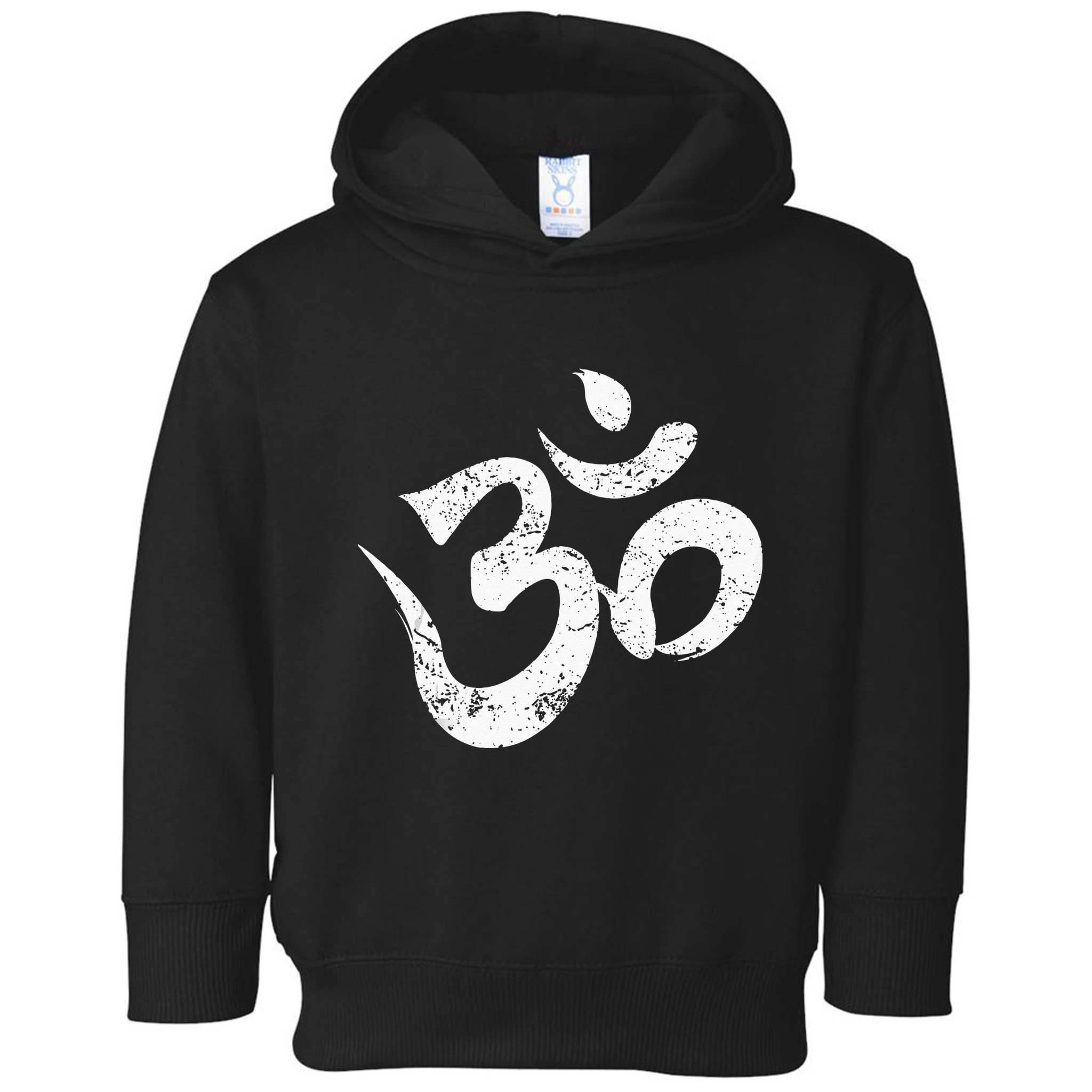 Distressed Om Meditation Spiritual Indian Yoga Symbol Om Toddler Hoodie