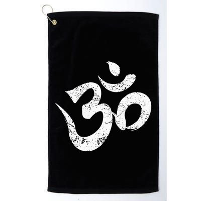 Distressed Om Meditation Spiritual Indian Yoga Symbol Om Golf Towel
