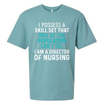 Director Of Nursing Skill Set Rn Nurse Funny Gift Sueded Cloud Jersey T-Shirt