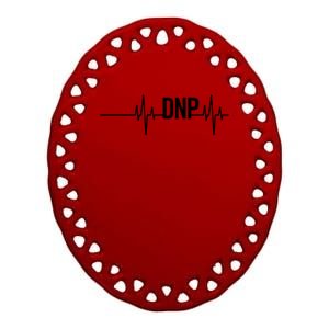 Doctor Of Nursing Practice Graduation Dnp Heartbeat Gift Ceramic Oval Ornament