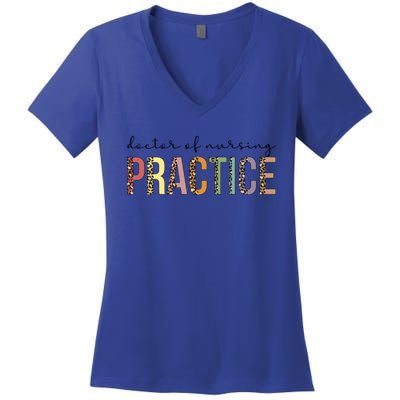 Doctor Of Nursing Practice Leopard Dnp Gift Women's V-Neck T-Shirt