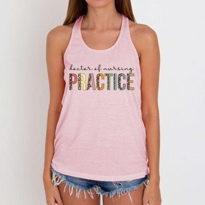 Doctor Of Nursing Practice Leopard Dnp Gift Women's Knotted Racerback Tank