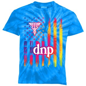 Doctor Of Nursing Practice Us Flag Gift Kids Tie-Dye T-Shirt