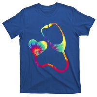 Doctor Or Nurse Stethoscope Colorful Rainbow Tie Dye Gift T-Shirt