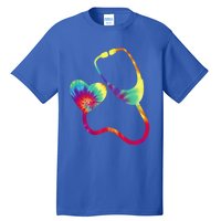 Doctor Or Nurse Stethoscope Colorful Rainbow Tie Dye Gift Tall T-Shirt