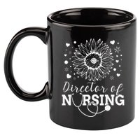 Director of Nursing Sunflower Stethoscope 11oz C Handle Ceramic Mug