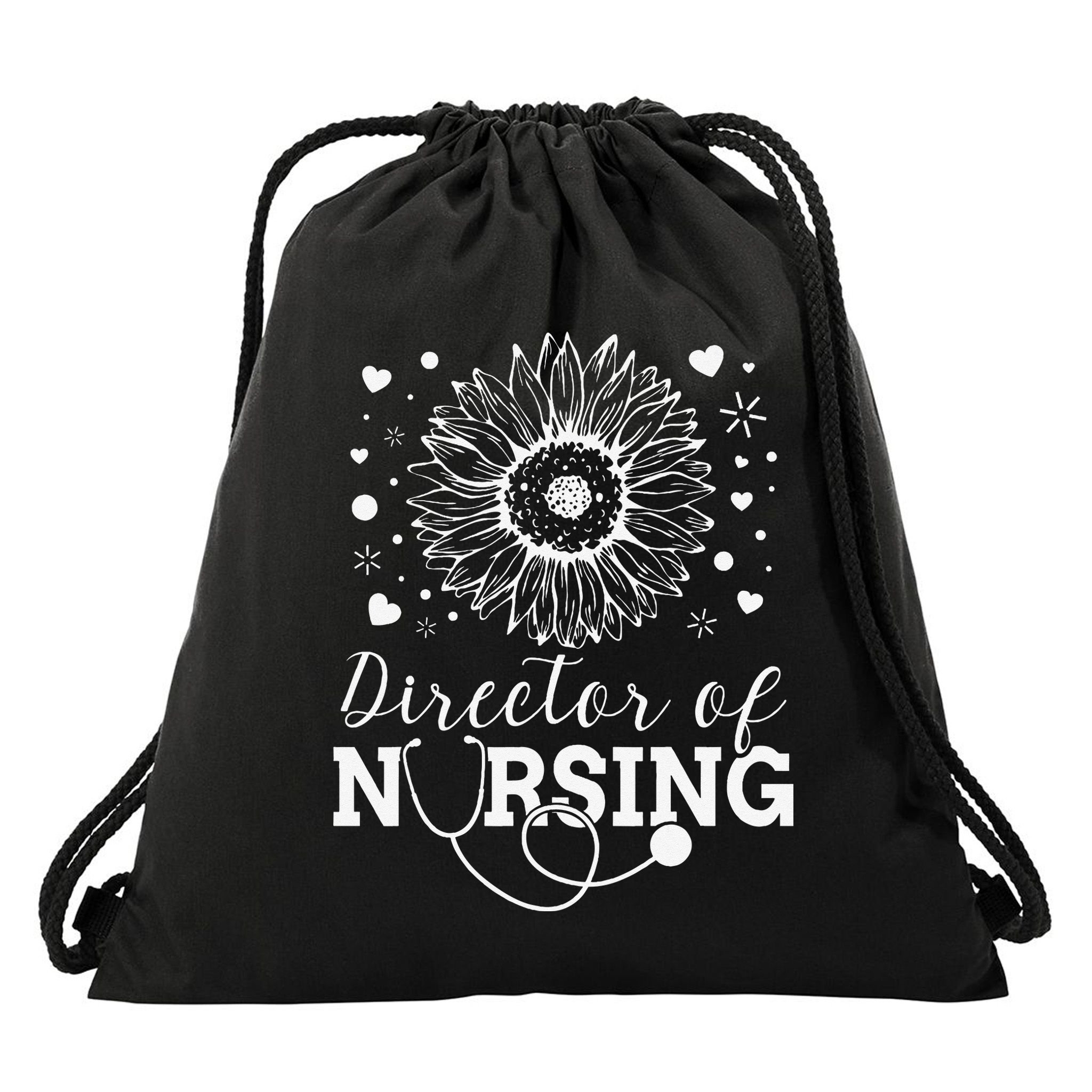 Director of Nursing Sunflower Stethoscope Drawstring Bag