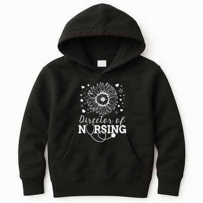 Director of Nursing Sunflower Stethoscope Kids Hoodie