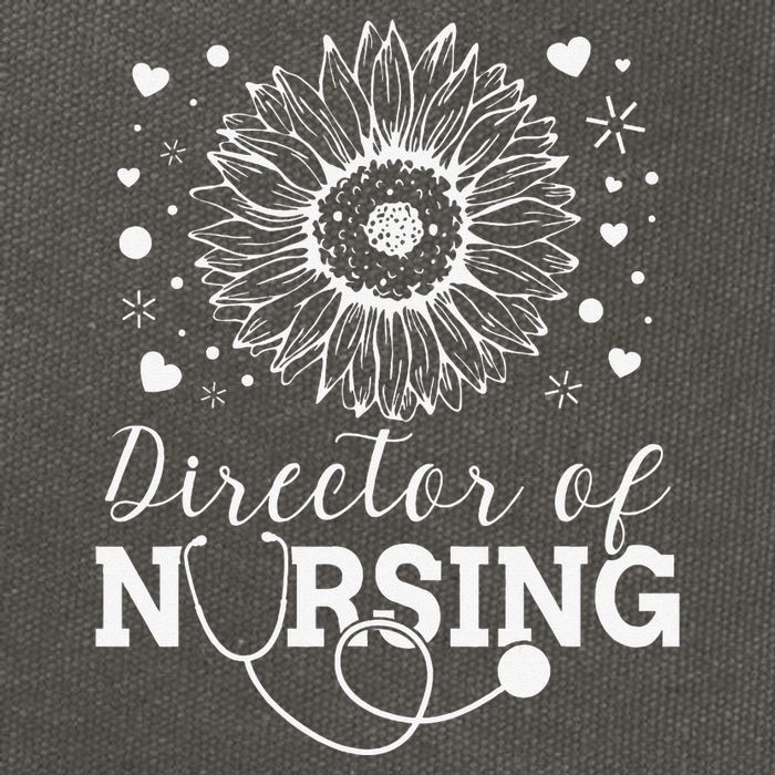 Director of Nursing Sunflower Stethoscope Cotton Canvas Backpack