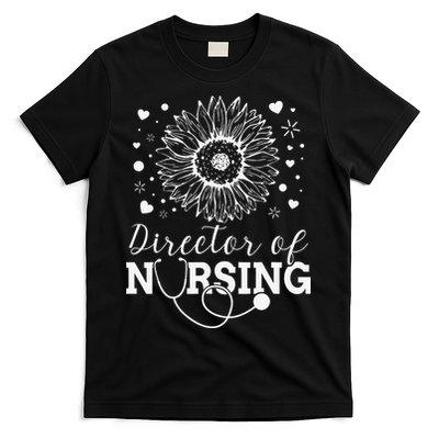 Director of Nursing Sunflower Stethoscope T-Shirt