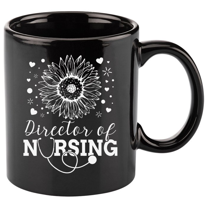 Director of Nursing Sunflower Stethoscope 11oz C Handle Ceramic Mug