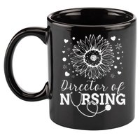 Director of Nursing Sunflower Stethoscope 11oz C Handle Ceramic Mug