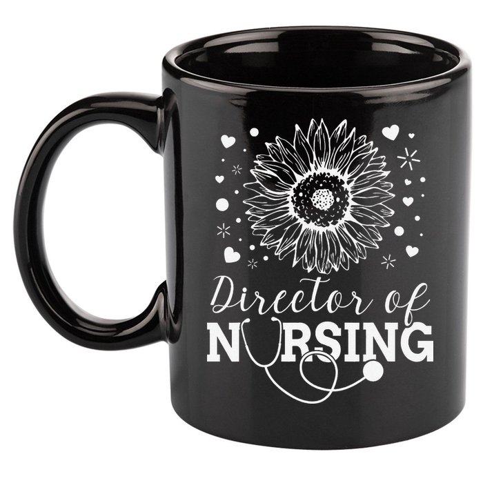 Director of Nursing Sunflower Stethoscope 11oz C Handle Ceramic Mug