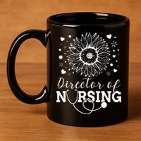 Director of Nursing Sunflower Stethoscope 11oz C Handle Ceramic Mug