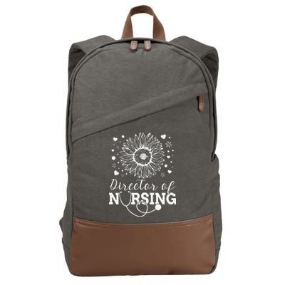 Director of Nursing Sunflower Stethoscope Cotton Canvas Backpack
