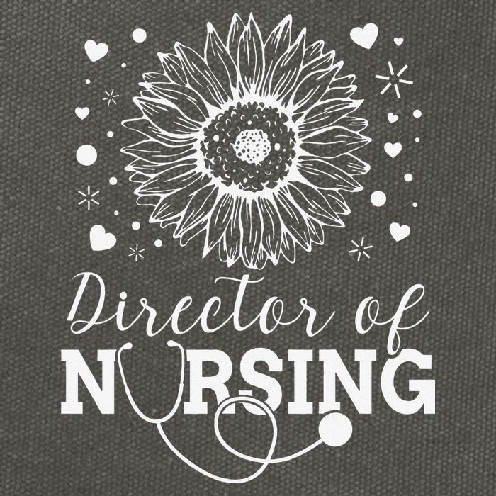 Director of Nursing Sunflower Stethoscope Cotton Canvas Backpack
