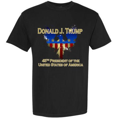 Donald J. Trump 45th President of the USA Eagle Splatter Garment-Dyed Heavyweight T-Shirt